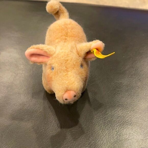 Steiff pig   excellent shape, purchased in Germany in 1986. vintage - Picture 1 of 5